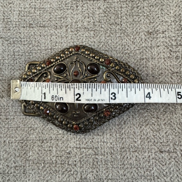 VINTAGE Diamond Shaped Belt Buckle with Stones - Picture 4 of 5